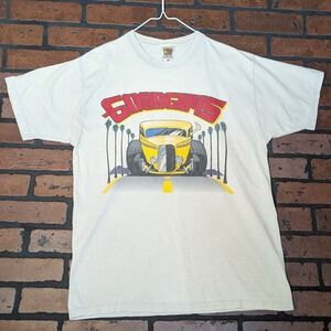 Vintage Fruit of the Loom Lofteez Goodguys Hot Rod Car Graphic Tee Men's L